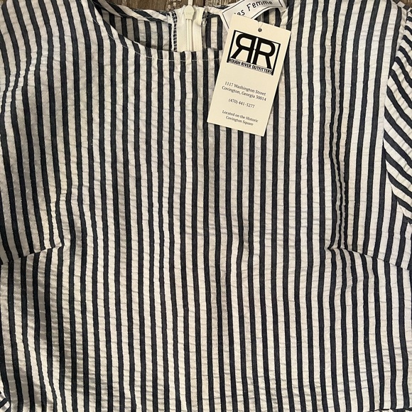 Navy Stripe Boutique Dress size M - Picture 4 of 4